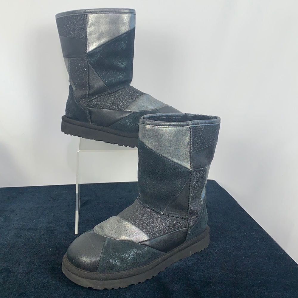 UGG black patches with shimmer RARE boots